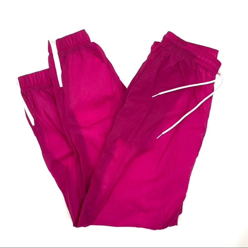 NWOT AMERICAN APPAREL Pink Crinkle Track Swish Crinkle Pants Unisex Medium